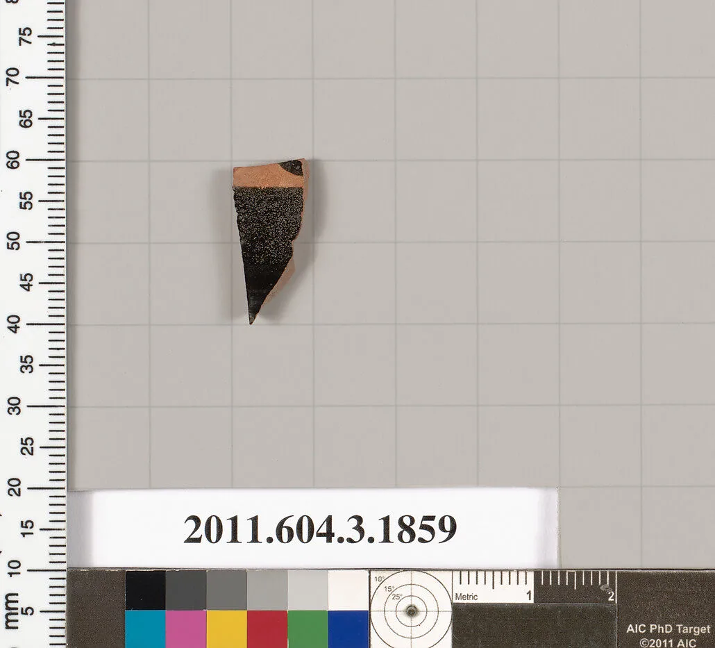 Terracotta fragment of a kylix: Lip cup (drinking cup) — Unknown
