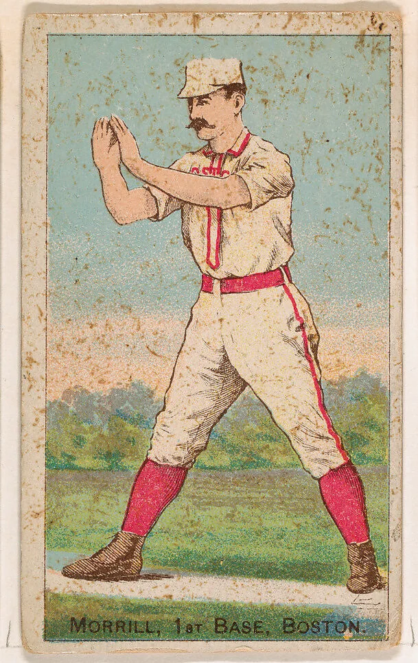 Morrill (Hands Outstretched), 1st Base, Boston, from the Gold Coin series (N284) for Gold Coin Chewing Tobacco — D. Buchner & Co., New York