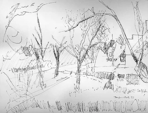 Sketch for "Sunrise on South Main Street"