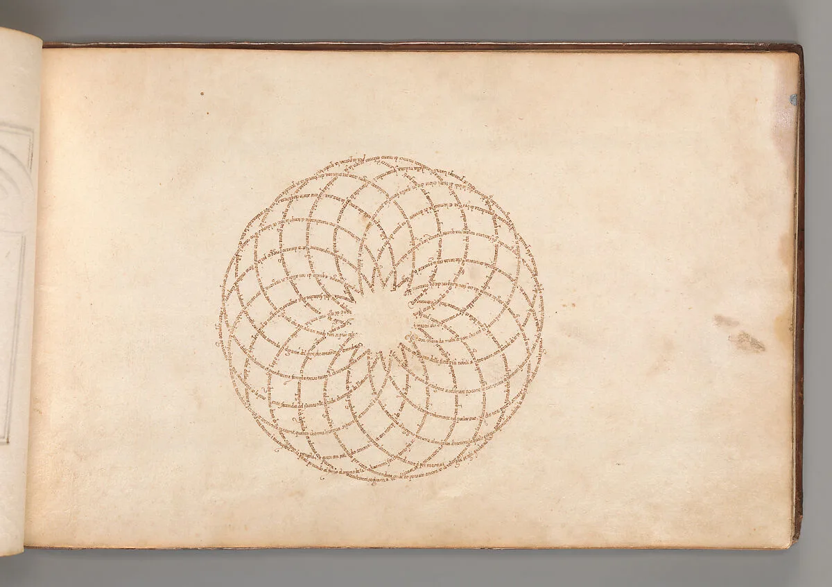 Micrographic Design in the Shape of Circle build up from Intersecting Circles — Anonymous
