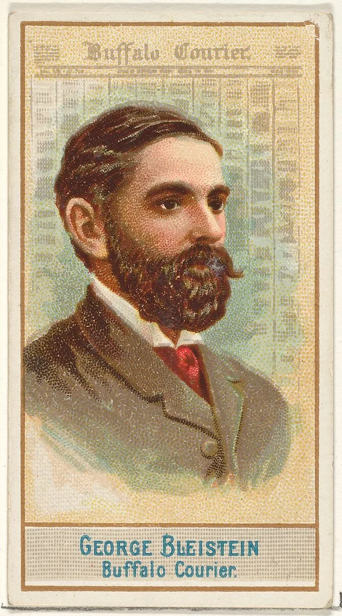 George Bleistein, Buffalo Courier, from the American Editors series (N1) for Allen & Ginter Cigarettes Brands — Allen & Ginter