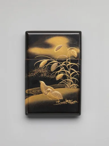 粟鶉蒔絵名刺入れ|Case with Quail and Millet