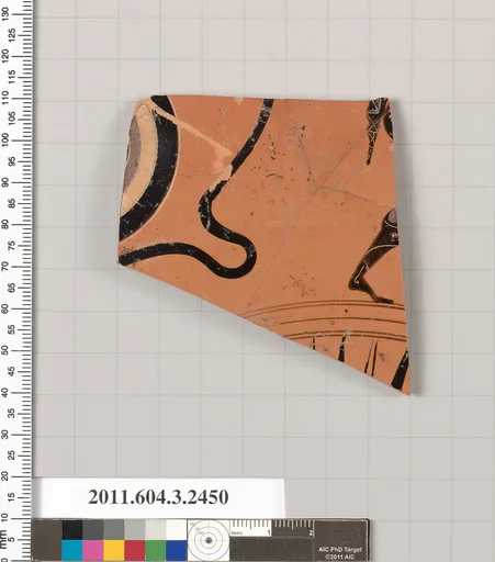 Terracotta fragment of a kylix: eye-cup (drinking cup)