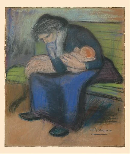 Mother and Child on a Bench