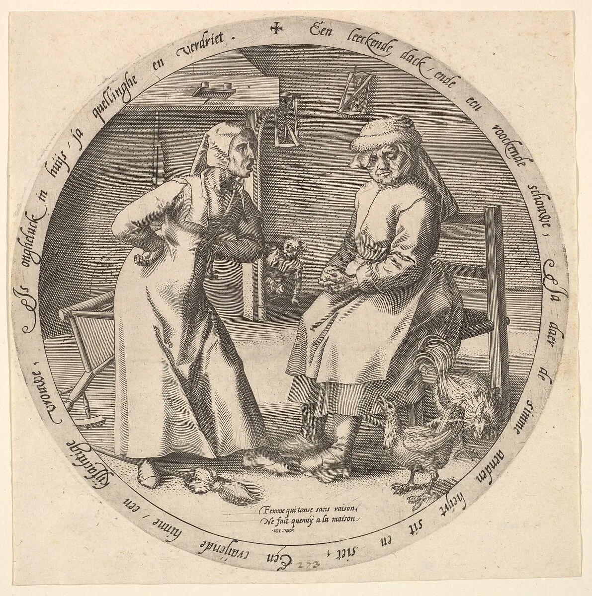 The Scolding Woman and the Cackling Hen — Pieter Bruegel the Elder|Jan (Johannes) Wierix
