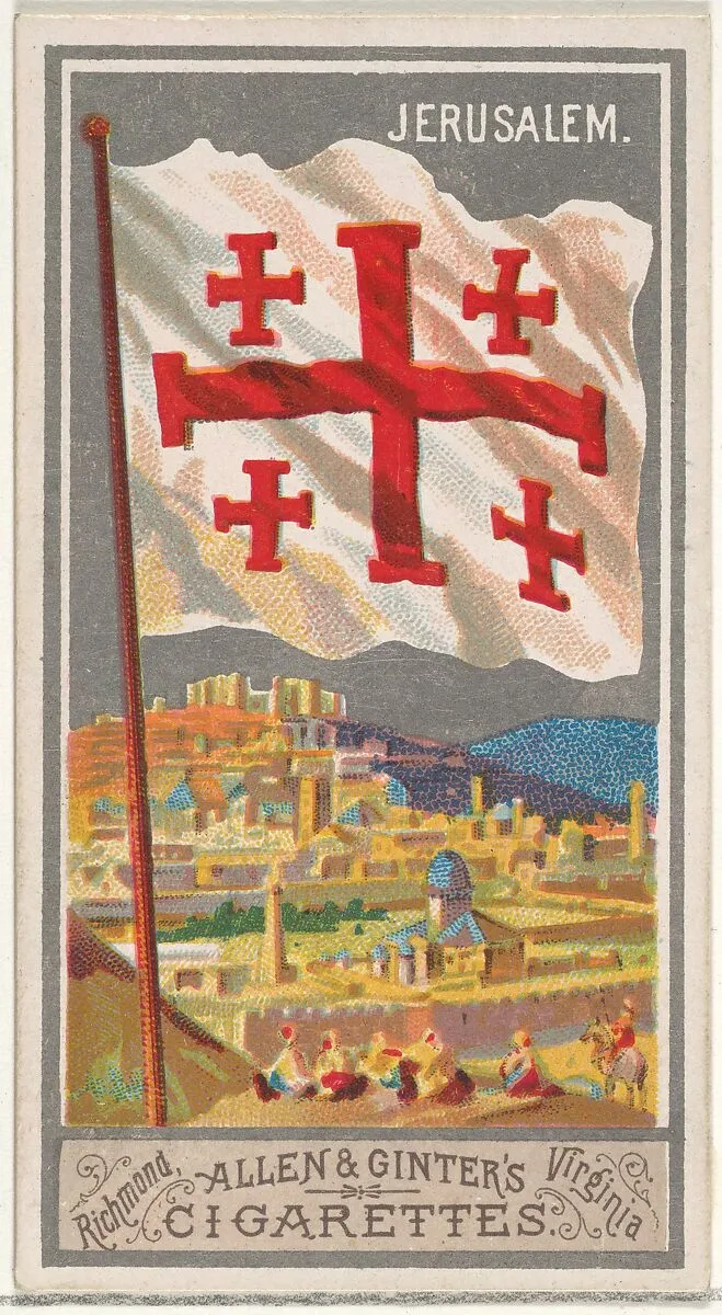 Jerusalem, from the City Flags series (N6) for Allen & Ginter Cigarettes Brands — Allen & Ginter