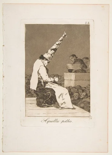 Plate 23 from "Los Caprichos": These specks of dust (Aquellos polbos)
