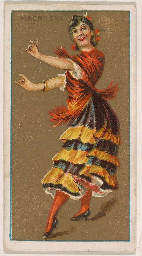 Madrilena, from National Dances (N225, Type 1) issued by Kinney Bros. — Kinney Brothers Tobacco Company