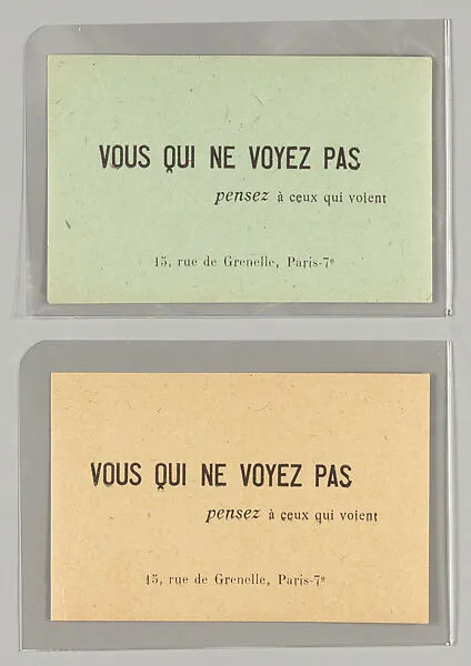 Vous qui ne voyez pas pensez à ceux qui voient — Bureau de recherches surréalistes
