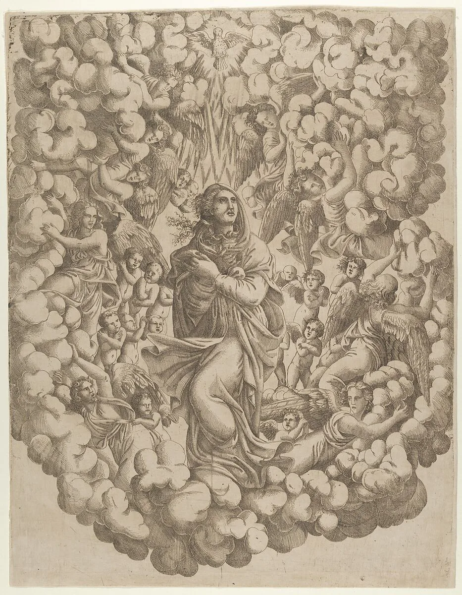 The Assumption of the Virgin — Master IQV|Giulio Romano