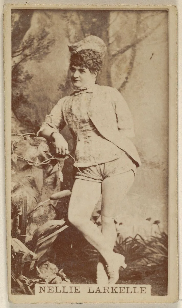 Nellie Larkelle, from the Actors and Actresses series (N45, Type 8) for Virginia Brights Cigarettes — Allen & Ginter