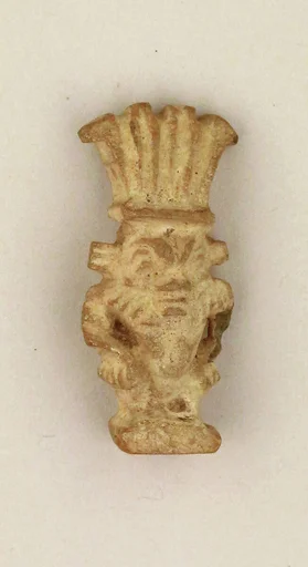 Faience amulet of a Bes image
