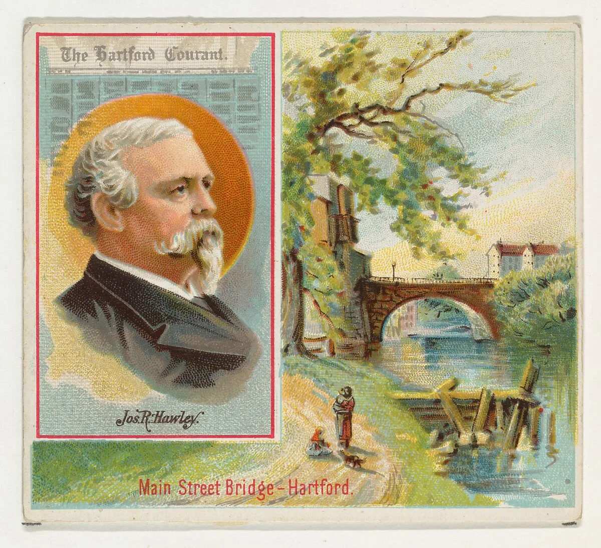 Joseph R. Hawley, The Hartford Courant, from the American Editors series (N35) for Allen & Ginter Cigarettes — Allen & Ginter