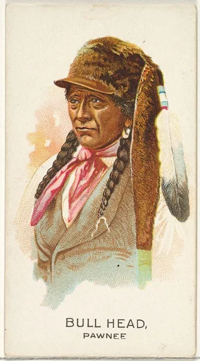 Bull Head, Pawnee, from the American Indian Chiefs series (N2) for Allen & Ginter Cigarettes Brands
