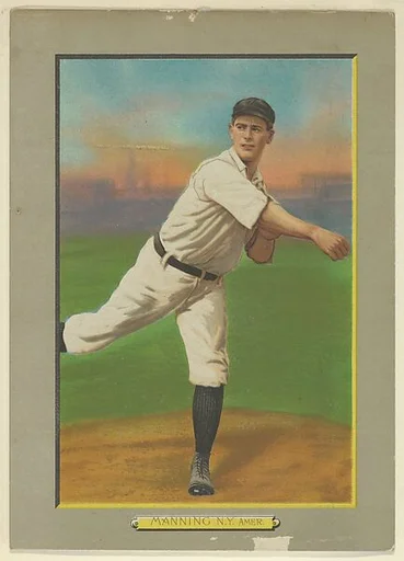Walter "Rube" Manning, Pitcher, New York Highlanders (American League), from Turkey Red Cabinets (T3)