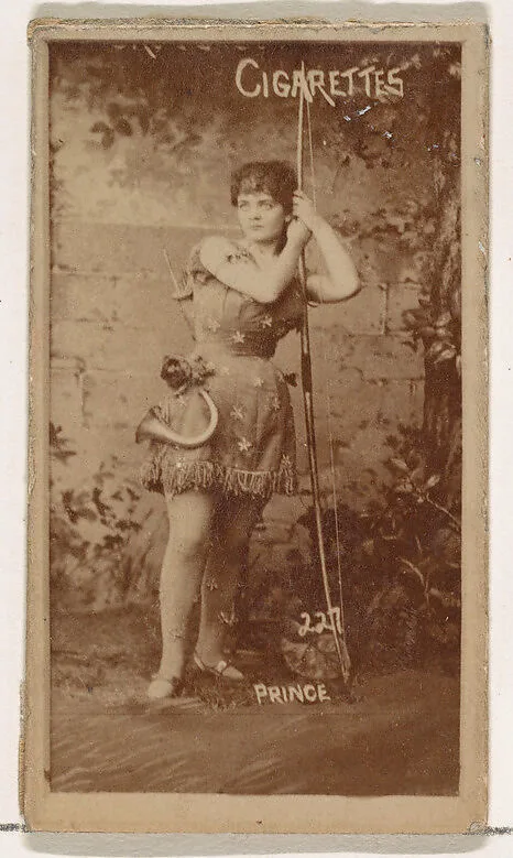 Card Number 227, Prince, from the Actors and Actresses series (N145-1) issued by Duke Sons & Co. to promote Cross Cut Cigarettes — W. Duke, Sons & Co.