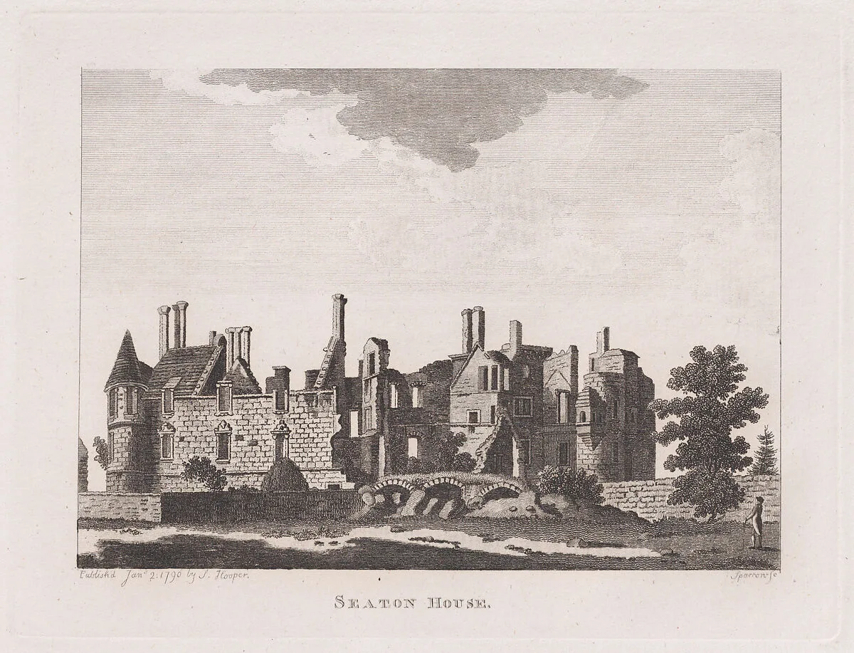 Seaton House, Edinburghshire (from Antiquities of Scotland, volume 1) — Francis Grose|Samuel Hooper|S. Sparrow