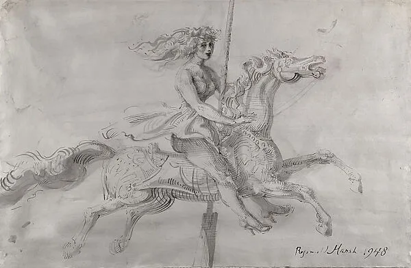 Girl on Merry-Go-Round — Reginald Marsh
