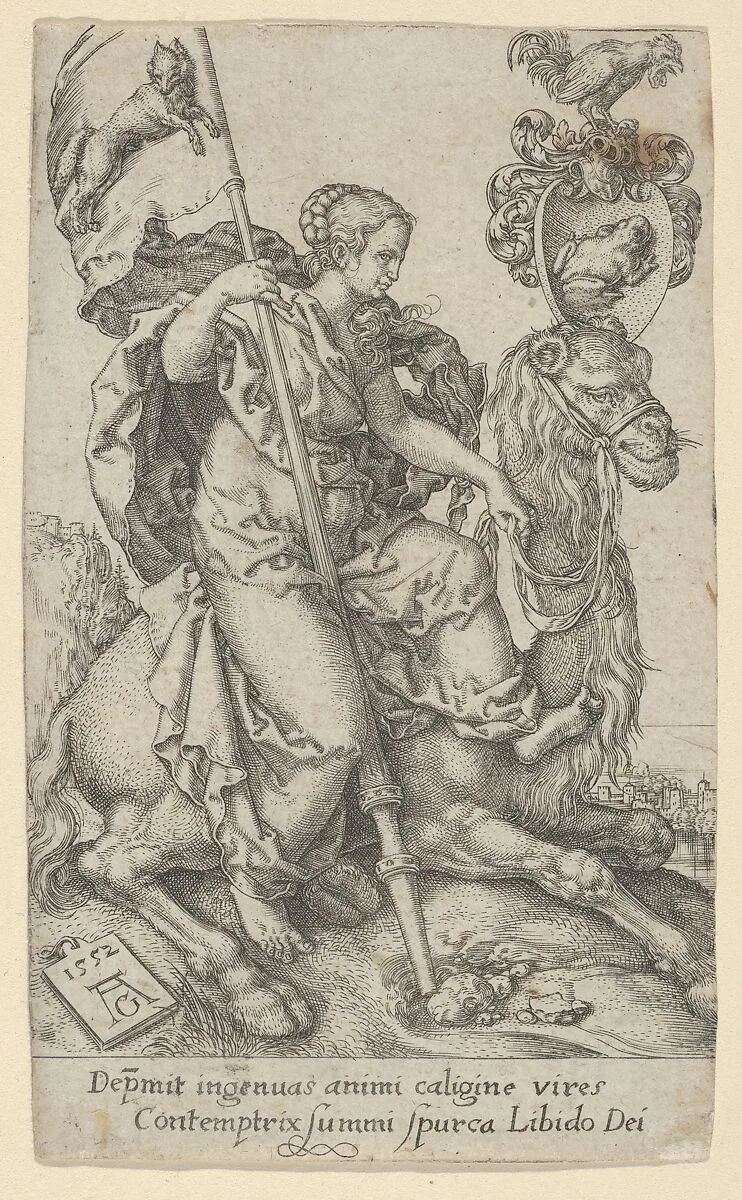 Lust, from The Vices — Heinrich Aldegrever