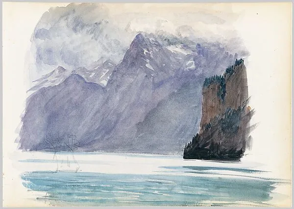 Mountain Lake (from Switzerland 1870 Sketchbook) — John Singer Sargent