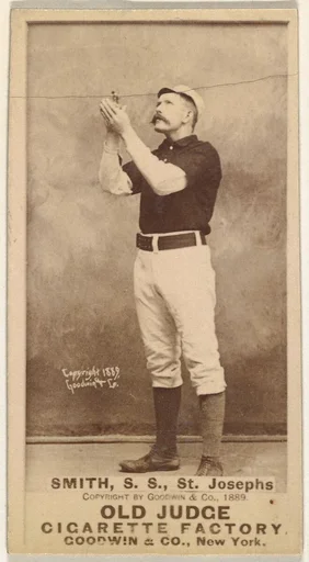 H. Smith, Shortstop, St. Joseph Clay Eaters, from the Old Judge series (N172) for Old Judge Cigarettes