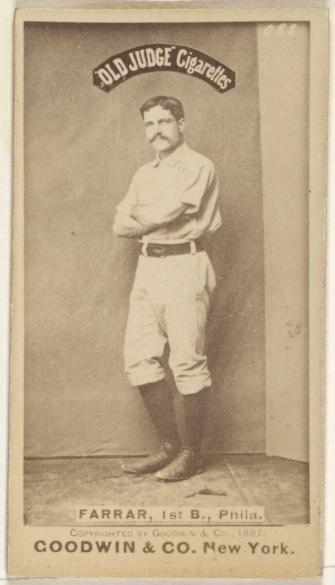 Sidney Douglas Farrar, 1st Base, Philadelphia, from the Old Judge series (N172) for Old Judge Cigarettes — Goodwin & Company