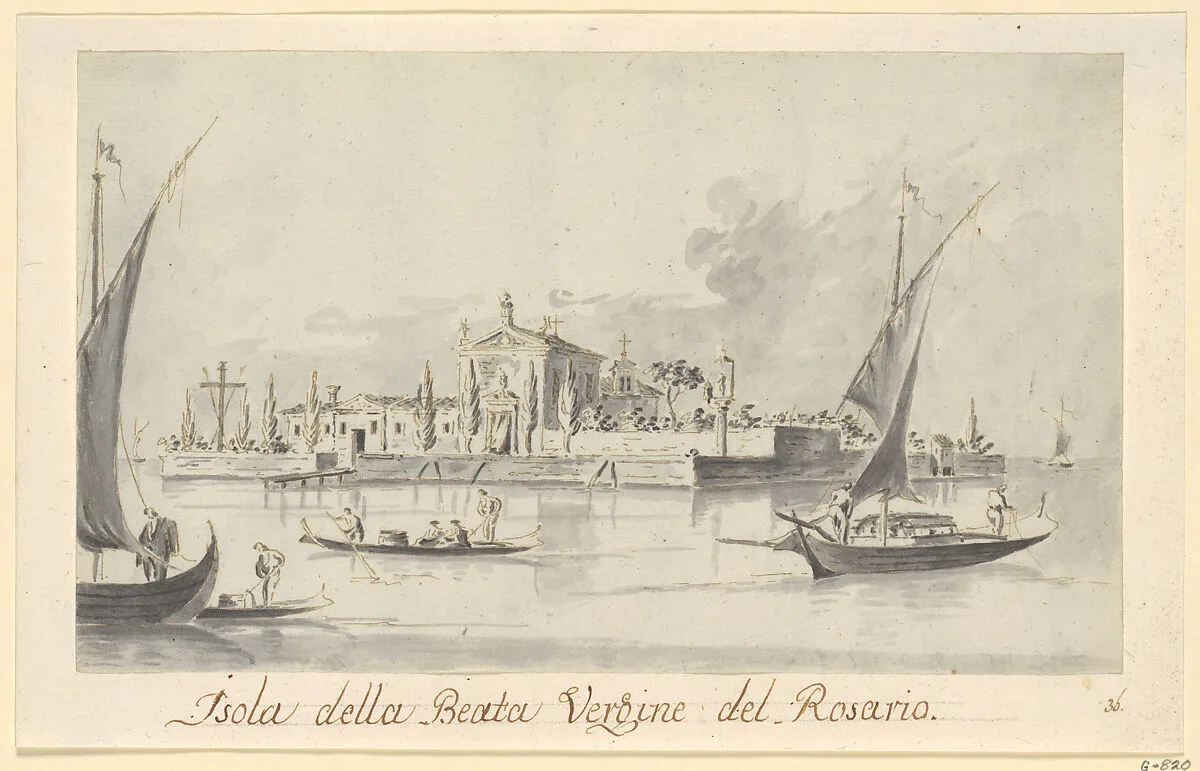 The Island of the Beata Vergine del Rosario — Giacomo Guardi