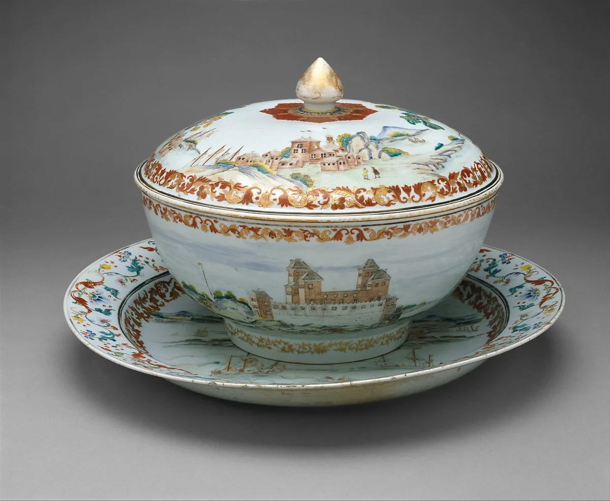 Covered Punch Bowl — Unknown