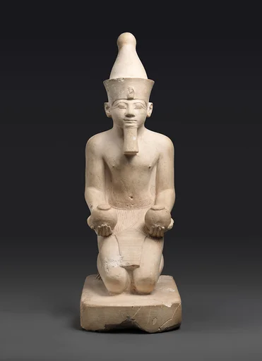 Amenhotep II in the Double Crown, Kneeling and Offering