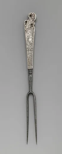 Fork with engraved mythological figures