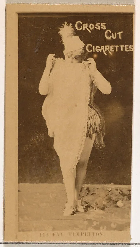 Card Number 112, Fay Templeton, from the Actors and Actresses series (N145-2) issued by Duke Sons & Co. to promote Cross Cut Cigarettes — W. Duke, Sons & Co.