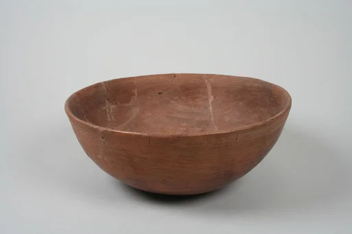 Undecorated painted bowl