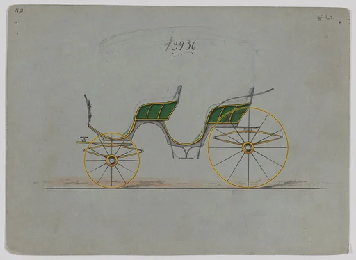 Design for 2 seat Parasol Top Phaeton, no top, no. 3936