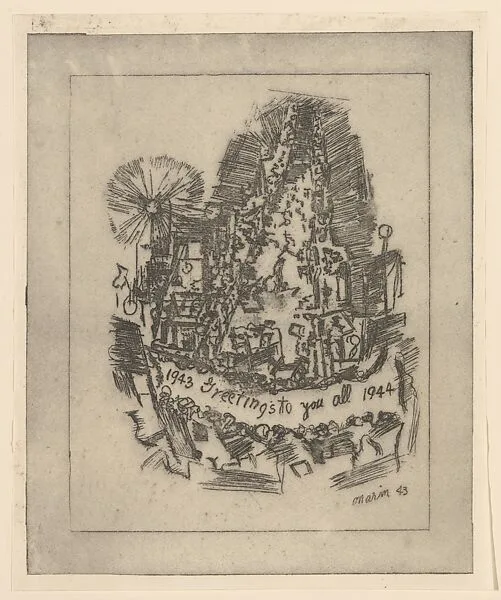 1943–Greetings to You All–1944 — John Marin