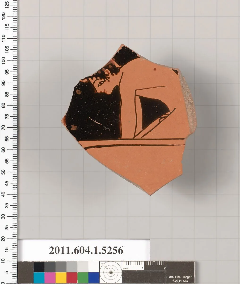 Terracotta fragment of a kylix (drinking cup) — Unknown