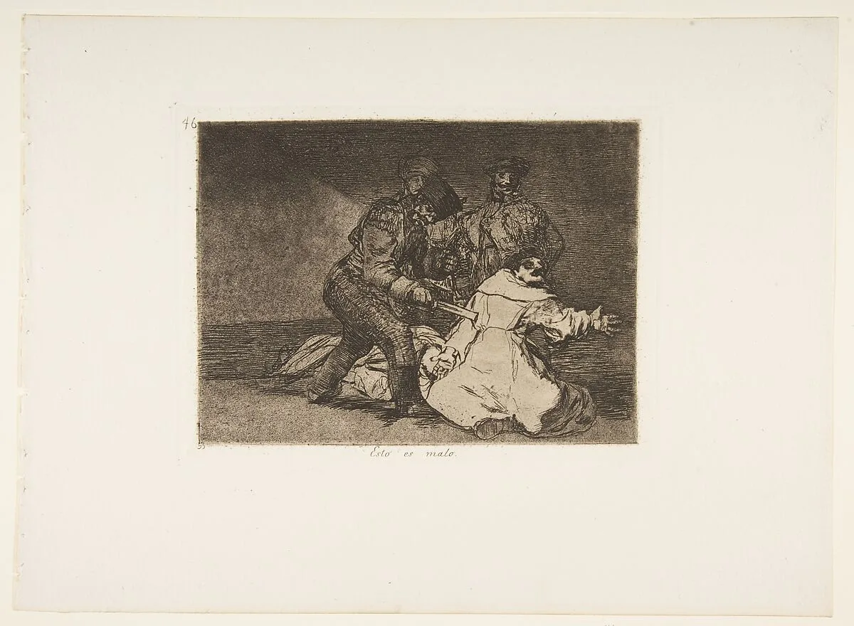 Plate 46 from "The Disasters of War" (Los Desastres de la Guerra): 'This is bad' (Esto es malo) — Goya (Francisco de Goya y Lucientes)