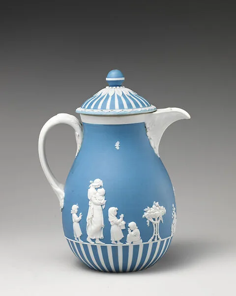 Chocolate pot with cover (part of a set) — Josiah Wedgwood and Sons|Laurence Sterne