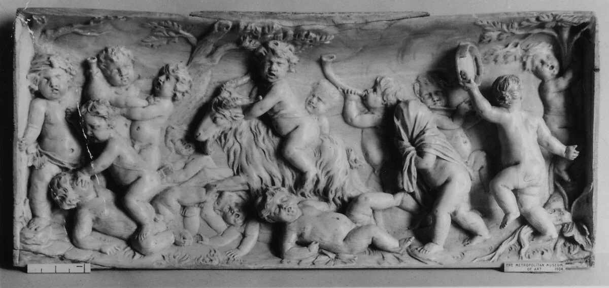 Cupids in Bacchanalian scene — Lukas Faydherbe