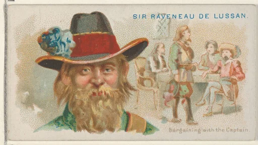 Sir Raveneau de Lussan, Bargaining with the Captain, from the Pirates of the Spanish Main series (N19) for Allen & Ginter Cigarettes
