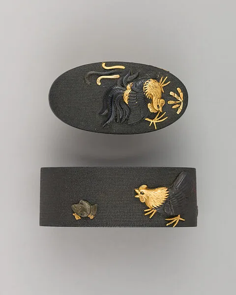 Sword-Hilt Collar and Pommel (Fuchigashira) — Unknown