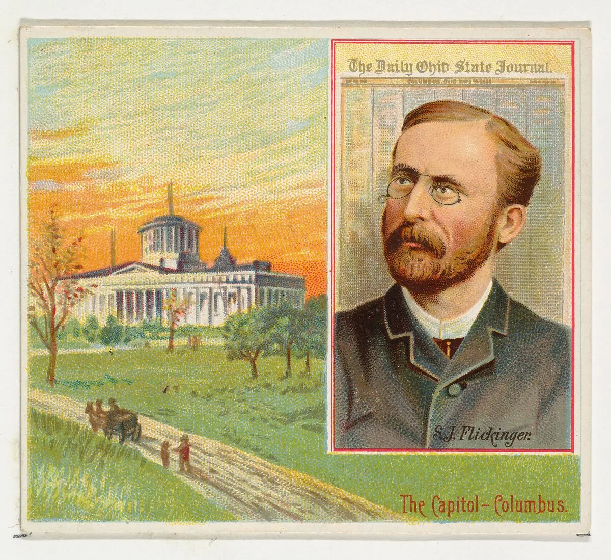 S.J. Flickinger, The Columbus Daily Ohio State Journal, from the American Editors series (N35) for Allen & Ginter Cigarettes — Allen & Ginter