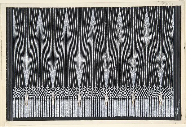Design for Beaded Curtain (Quatrième Voile) for "Les Mariages," George White's Scandal — Erté (Romain de Tirtoff)