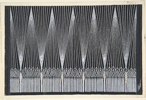 Design for Beaded Curtain (Quatrième Voile) for "Les Mariages," George White's Scandal