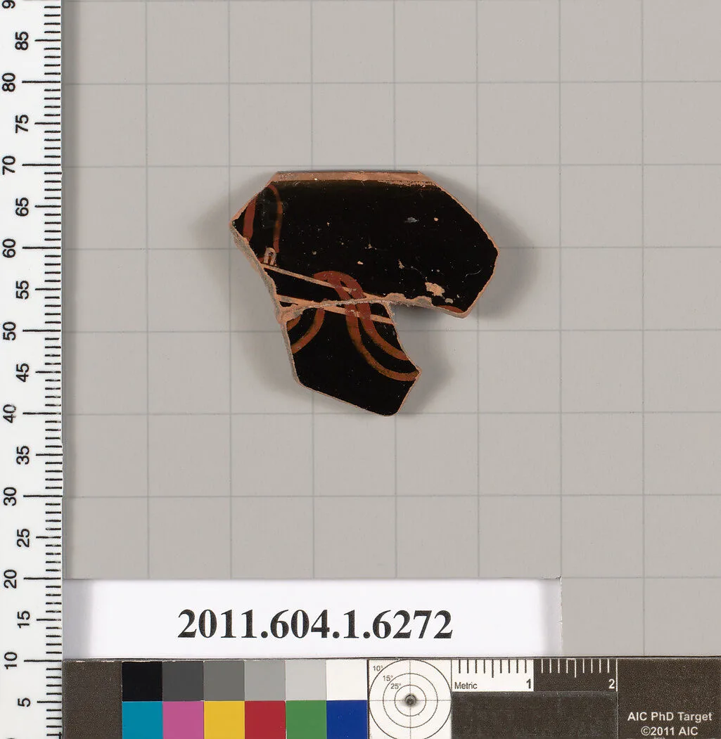 Terracotta rim fragment of a kylix (drinking cup) — Unknown