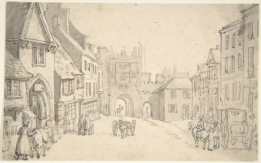 City View with Medieval Gate (perhaps York)