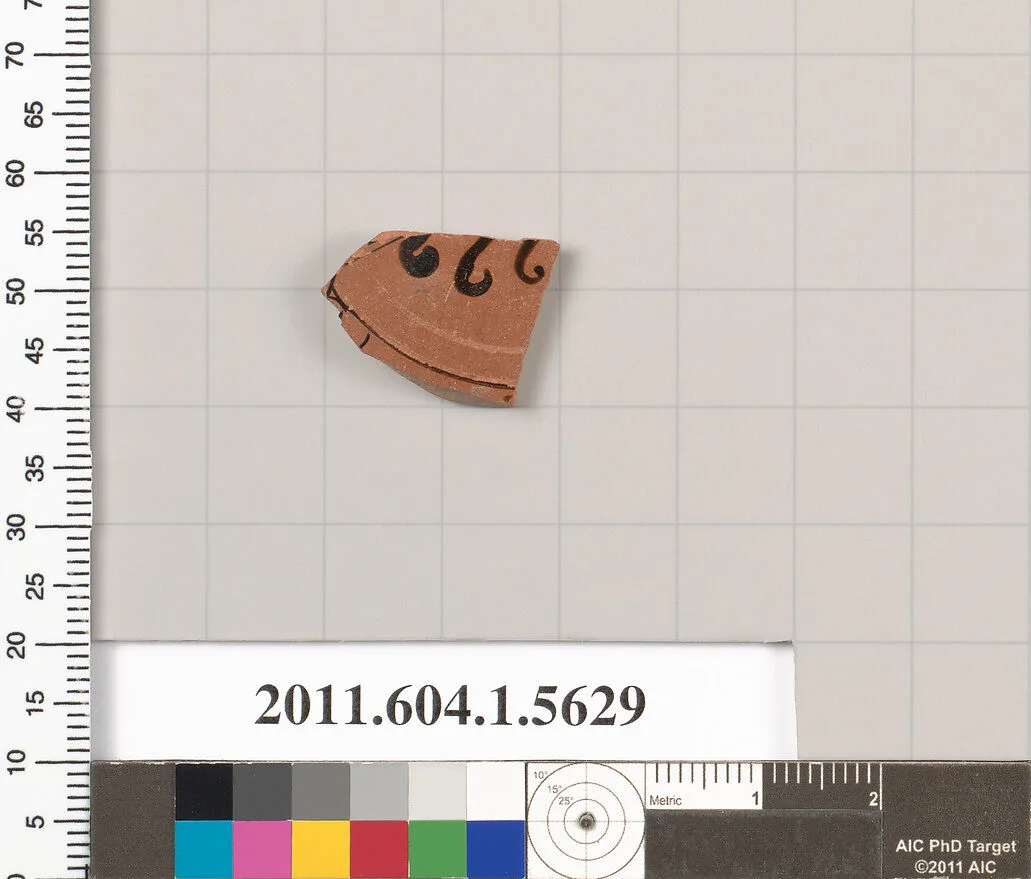 Terracotta fragment of a kylix (drinking cup) — Unknown