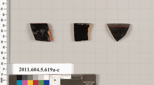 Terracotta rim fragments of kylikes (drinking cups)