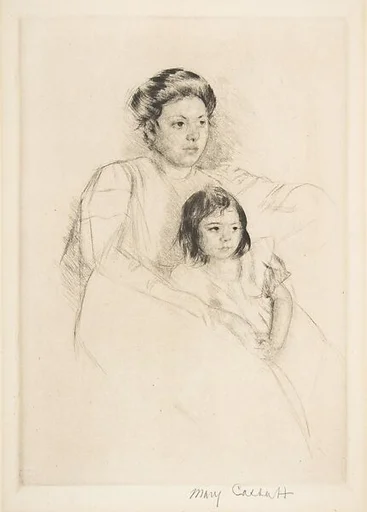 Margot Leaning Against Her Mother