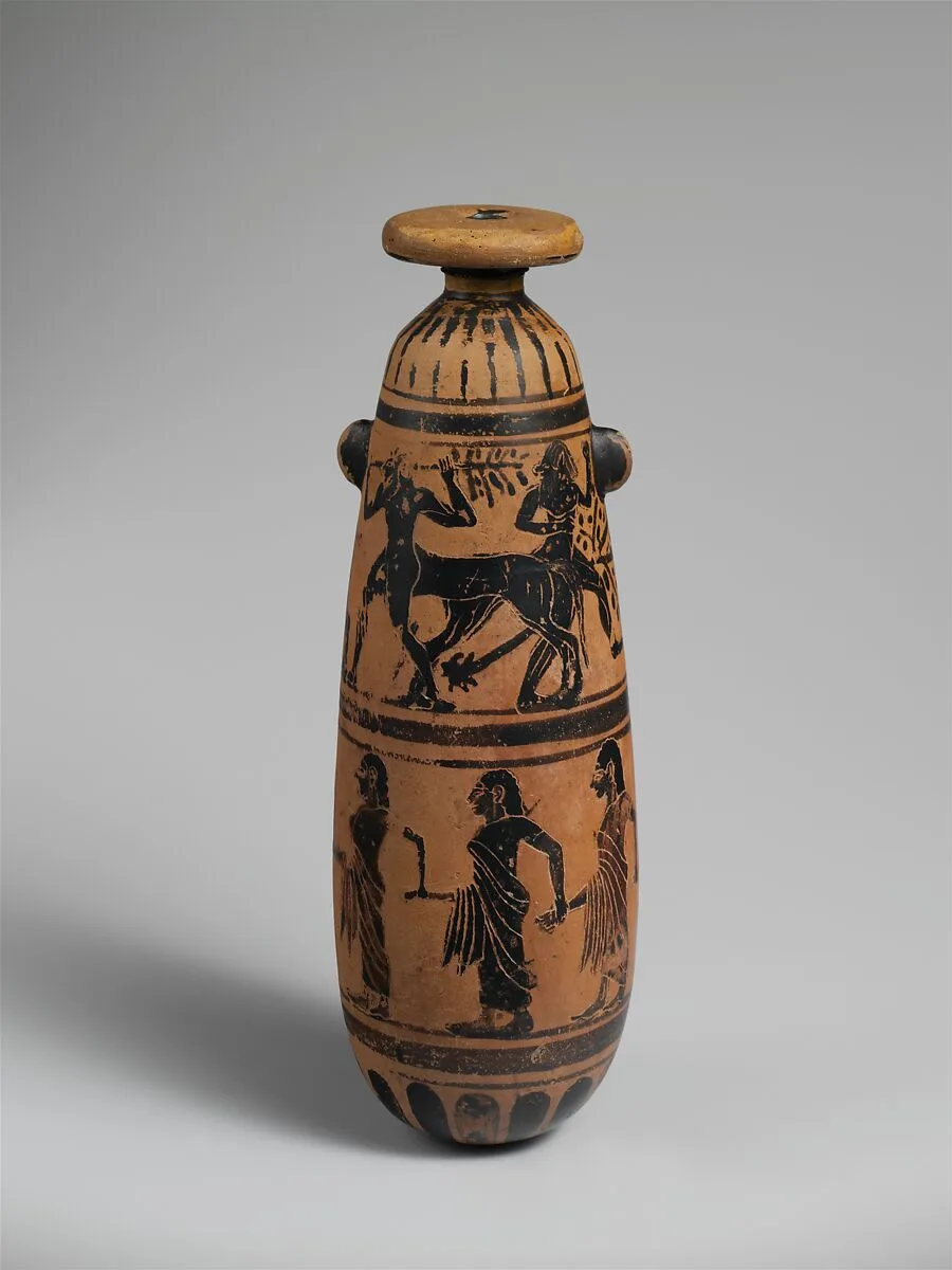 Terracotta alabastron (perfume vase) — Unknown