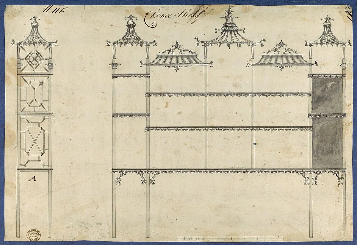 China Shelf, from Chippendale Drawings, Vol. II — Thomas Chippendale